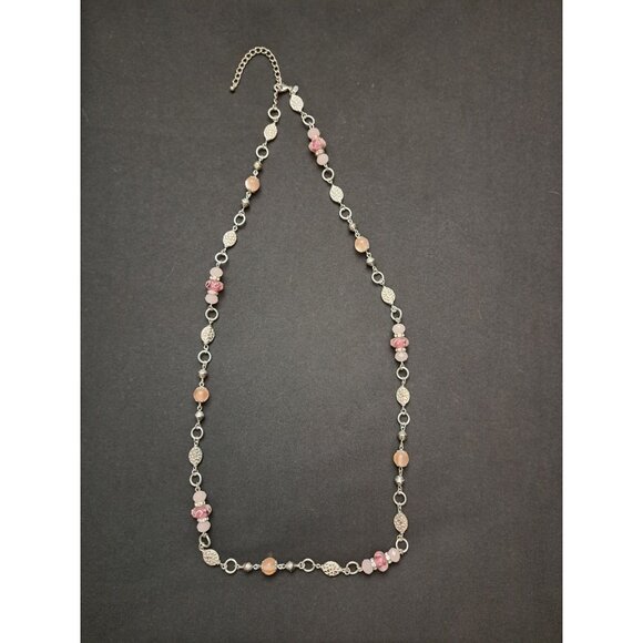 Premier Designs Jewelry - Premier Designs First Blush Antiqued Silver Plated Glass Lampwork Beaded Necklac